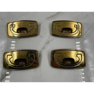 Vintage Brass Cabinet Drawer Pulls Handles Knobs KBC N19307 Hardware Set of 4